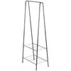 A black metal clothing rack with two shelves against a white background. Náhled obrázku produktu