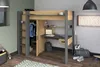 Lit surélevé avec bureau + armoire - 90 x 200 cm - Naturel Voir les images du produit 19