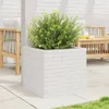 Pflanzkübel Weiß 50x50x45,5 cm Massivholz Kiefer Produktbild-Vorschau 3