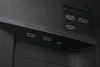 A close-up view of the ports on the back of a Samsung monitor. Produktbild-Vorschau