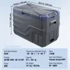 A VEVOR portable refrigerator with dimensions and specifications displayed. Produktbild-Vorschau