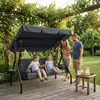 XMTECH Gartenschaukel 2-in-1 Hollywoodschaukel 3-Sitzer mit Produktbild-Vorschau 8