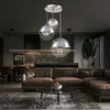 LED Hängeleuchte, 3-Flammig, Glas Kugeln, Chrom, D 51 cm Produktbild-Vorschau 16