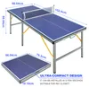 Tischtennisplatte klappbar, Netz & Schläger im Set, blau, 6 Produktbild-Vorschau 3