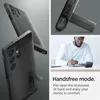 Collage of a phone case with a kickstand and a person using a phone at a desk. Anteprima dell’immagine prodotto