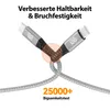 USB-C zu USB-C Kabel 480mbps 60W mit Metall Stecker - Grau Produktbild-Vorschau 5