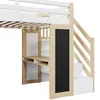 Cama alta de 90x200 cm con escritorio, estanterías, Vista previa de la imagen del producto 8