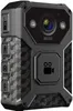 A close-up, angled view of a black and gray body camera with several buttons on the side and a camera lens on the front. Produktbild-Vorschau