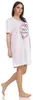 Damen Nachthemd Sleepshirt Nachtwäsche; Weiß XL Produktbild-Vorschau 2