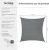 Voile d'ombrage carrée, gris - 5,4 x 5,4 m Voir les images du produit 6