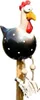 Keramik Huhn Garten Dekoration Harz Gartenpfahl Tier Figur Produktbild-Vorschau 1