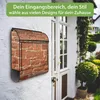 banjado Design Briefkasten Stahl schwarz mit Zeitungsfach Produktbild-Vorschau 3