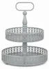 Etagere 2-stöckig Metall Grau Servierständer Cupcake Obst Produktbild-Vorschau 2