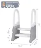 Escalera infantil de 2 peldaños con barandilla y peldaños Vista previa de la imagen del producto 4