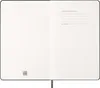 An open notebook showing two blank pages. The left page has a small Moleskine logo at the bottom left. The right page has lines for writing information such as 'In case of loss, please return to:' and 'As a reward:'. Produktbild-Vorschau