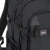 A close-up view of a black backpack. Produktbild-Vorschau