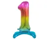 Palloncino in foil con il numero 1 colorato, 74 cm Anteprima dell’immagine prodotto 1