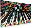 Küchenrückwand Spritzschutz Glas mit Motiv Musiknoten Produktbild-Vorschau 1
