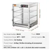 VEVOR 3-stopniowy komercyjny podgrzewacz do żywności, 800 W Podgląd zdjęcia produktu 7