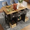 A kitchen island with various items on and in it, set in a kitchen environment. Produktbild-Vorschau