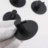 Handtuchhaken Schwarz Matt selbstklebend 3M Edelstahl 4er Produktbild-Vorschau 3