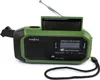 A green emergency radio with a solar panel on top. Produktbild-Vorschau