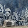 Vlies Fototapete - Night Jungle 250x175 cm Blätter Produktbild-Vorschau 2