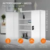 ML-Design Aktenschrank abschließbar, 90x40x109 cm Weiß, Produktbild-Vorschau 2