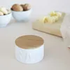 salzbehälter 4,8 x 8 cm Bambus/Keramik weiß/braun Produktbild-Vorschau 3