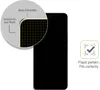 A diagram showing a screen protector applied to a phone, with a close-up view of the edge protection and text indicating it fits perfectly. Produktbild-Vorschau