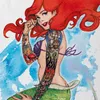 style3 Arielle TATTOO Damen T-Shirt meerjungfrau biker Produktbild-Vorschau 2