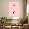 MuchoWow® Poster Dackel auf einem rosa Luftballon 90x120 cm Produktbild-Vorschau 3