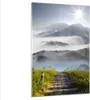 Bilder auf glas - Einteilig - Berg Nebel Landschaft Morgen Produktbild-Vorschau 1