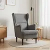 vidaXL Sillón, color gris oscuro, tapizado en terciopelo Vista previa de la imagen del producto 3