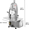 A commercial electric meat band saw is shown against a white background with dimensions indicated by lines and text. Náhled obrázku produktu