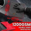 INfloo Auto Trockentuch 40x40 cm 1200 GSM Mikrofaser Produktbild-Vorschau 2