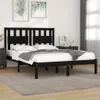 vidaXL Massivholzbett Schwarz Kiefer 200x200 cm -  Betten & Produktbild-Vorschau 2