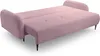 A pink sofa bed is shown from a diagonal angle against a white background. Produktbild-Vorschau