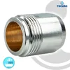 A close-up product shot of a metal adapter with threaded ends. Produktbild-Vorschau