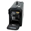 A black leather pilot case with an open front compartment showing pens, a phone, and a small notepad. Produktbild-Vorschau