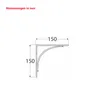 Regalhalter 150 x150 mm Regalträger Regalwinkel Wandkonsole Produktbild-Vorschau 2