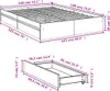 vidaXL Rama łóżka z szufladami biała 140x190 cm materiał Podgląd zdjęcia produktu 7
