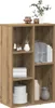 A wooden bookshelf with various decorative items and books. Náhľad obrázku produktu