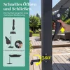 Slnečník COSTWAY 300 x 300 cm, hliníkový výklopný slnečník Náhľad obrázku produktu 8