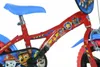 Close-up of a red children's bicycle with Paw Patrol graphics. Produktbild-Vorschau