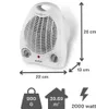 A white Eurom heater with dimensions and specifications shown. Anteprima dell’immagine prodotto