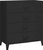 A black metal dresser with four drawers. Produktbild-Vorschau