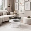 Runder Couchtisch CIRI SLIM mit Ablage Hochglanz Produktbild-Vorschau 1