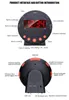 An instructional diagram showing the interface and buttons of a black alarm clock with red accents. Náhľad obrázku produktu