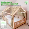 Cielo per letto casetta 135x320 cm Crema senza applicazione Anteprima dell’immagine prodotto 4